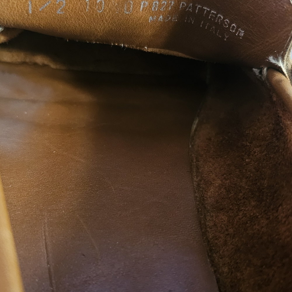 COACH Patterson Men’s Horse but Driving Shoes 10.5 Tan MADE IN ITALY - Picture 11 of 13